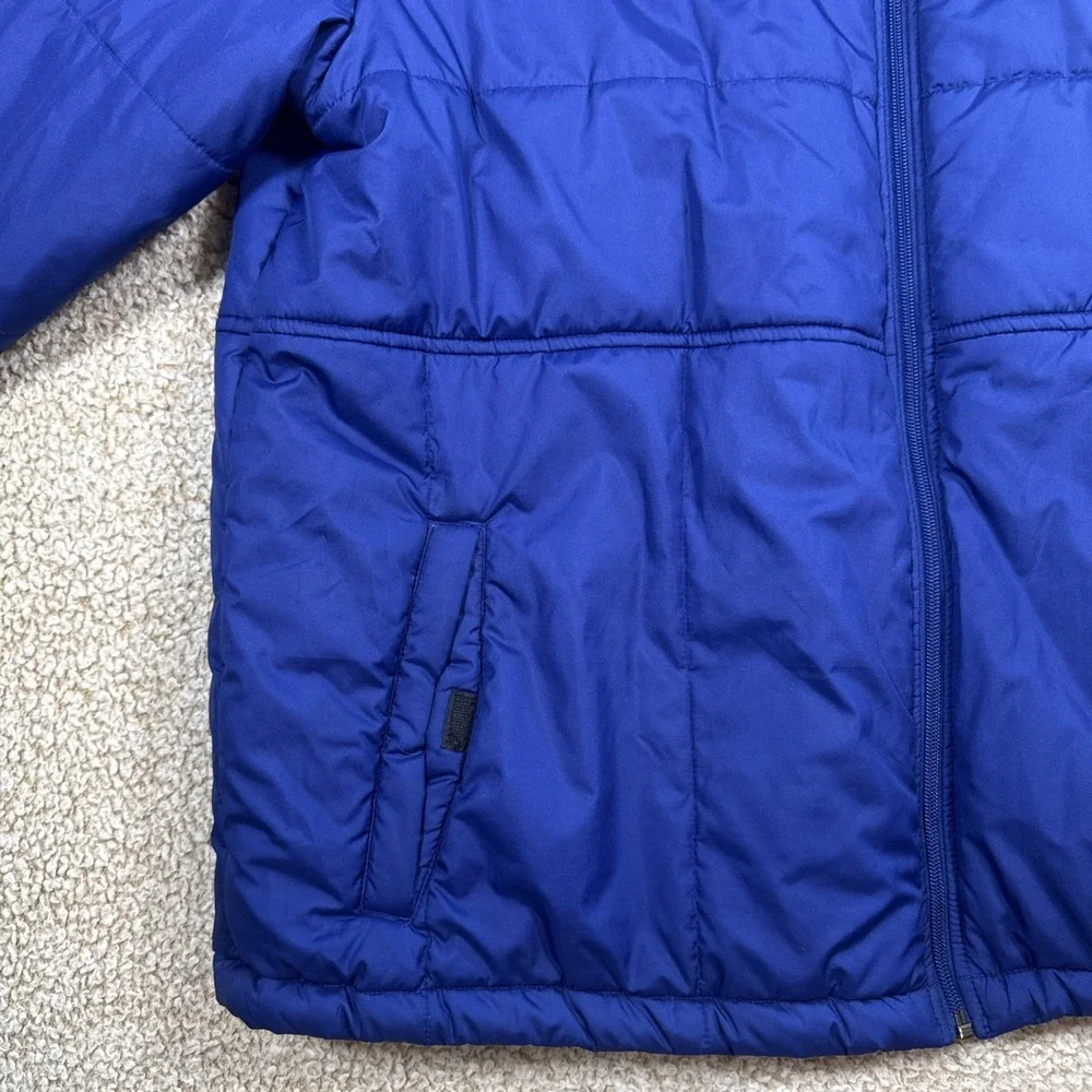 Vintage 90's Nike Quilted Neck Puffer Coat Jacket Men's L Blue